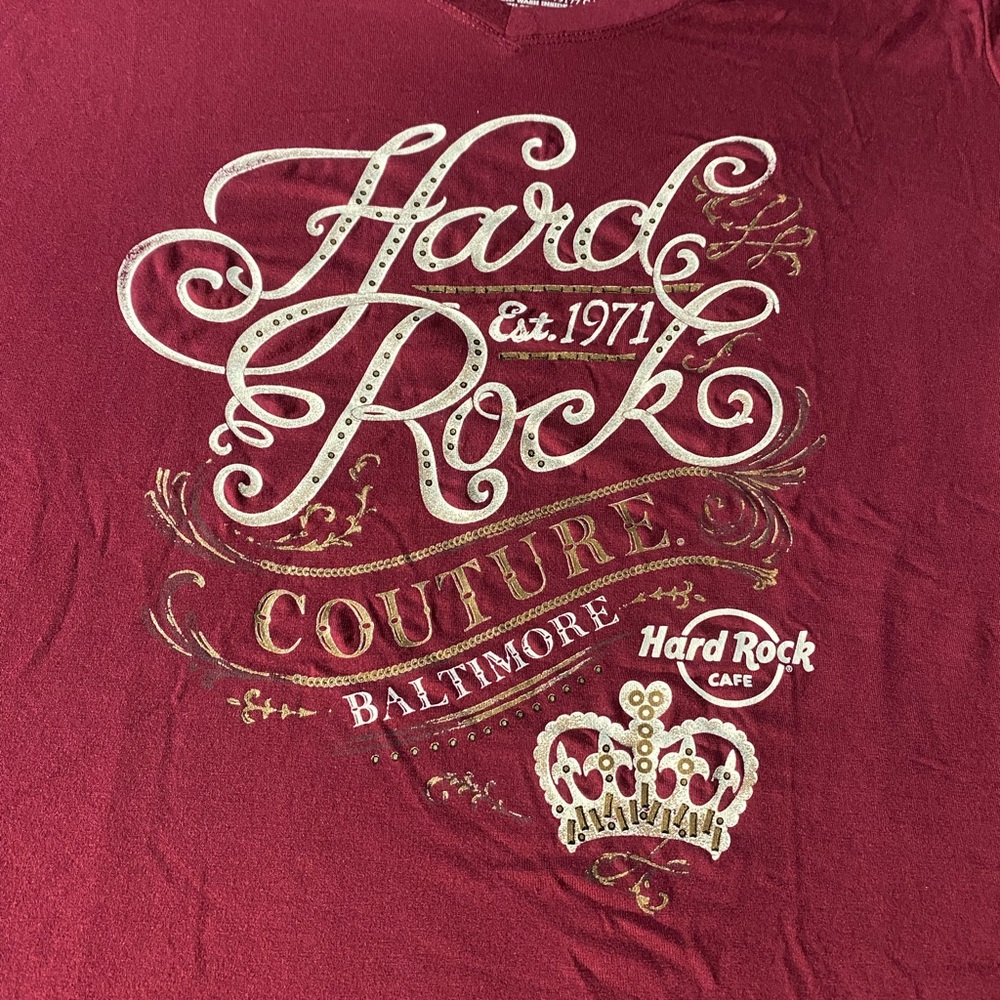 Hard Rock Cafe Burgundy Graphic Tee